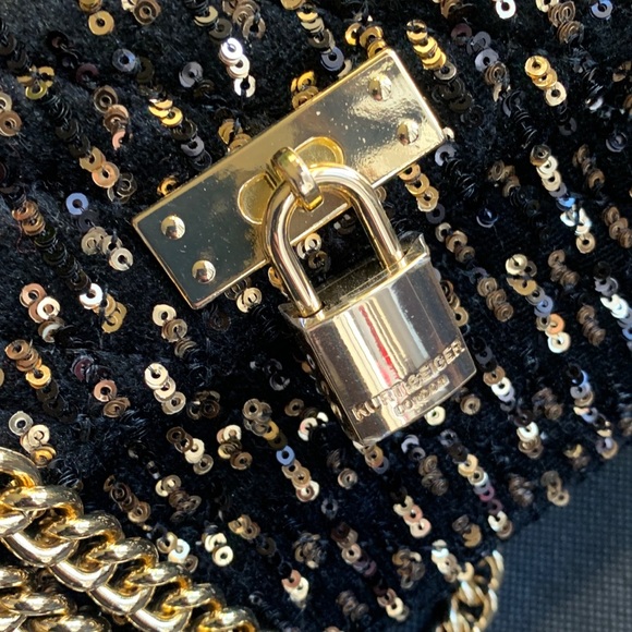 SOLD⛔️Authentic KURT GEIGER LONDON sequins Flap Crosby/shoulder bag - Picture 3 of 16